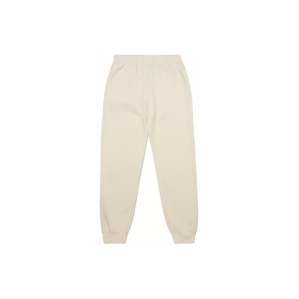 MLB Basic Logo New York Yankees Fashion Casual Loose Cuff Pants Knitted Sports Pants Unisex pants Cream 3FTPB0221-50CRS