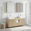Bathroom Cabinet Set 5 pcs Sonoma Oak Wood Based Material