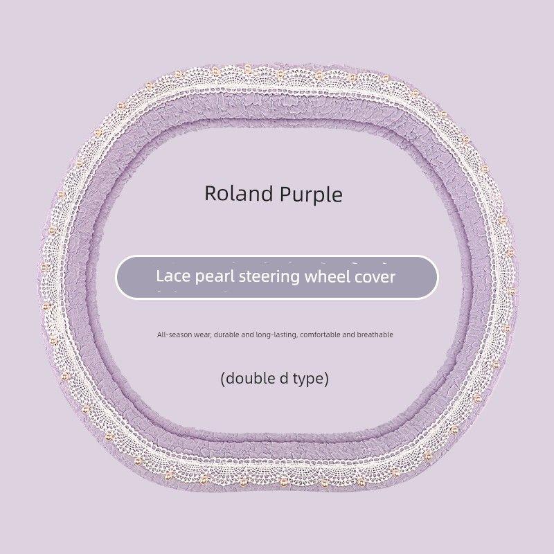 2025 New Model Pearl Lace Car Steering Wheel Cover, Universal for All Seasons
