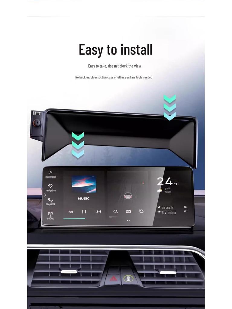 ZhiCheng Wireless Charging Phone Holder for Mercedes-Benz C-Class/GLC