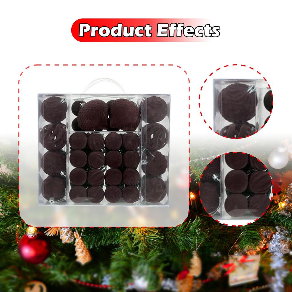 48 Pieces Christmas Ball Ornaments Shatterproof Thoughtful Gift Hanging Balls
