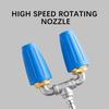 Dual Turbo Nozzle Pressure Washer 360° Rotating Turbo Nozzle For Power Washer with 1/4" Quick Connector  For Motorcycle Washing