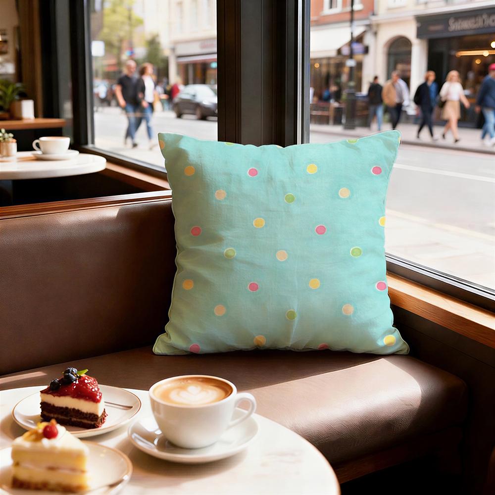 Polka Dots Cushion Cover Set of Decorative Short Plush Pillow Covers for Sofa Soft Cushion Case x cm