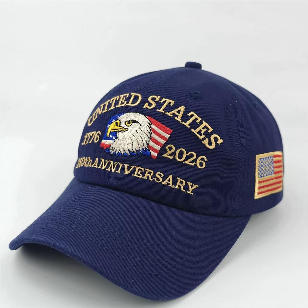 250th Anniversary Hat USA Patriotic Baseball Caps Eagle Embroidered Baseball Hats for Men Women 250 Year Anniversary Cap