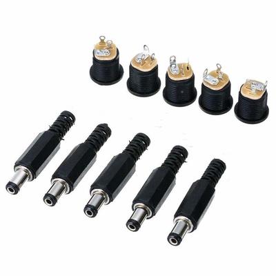 1 Set 10 Paar 12V 3A Stecker + Buchse Panel Mount Jack Dc Connector Kit