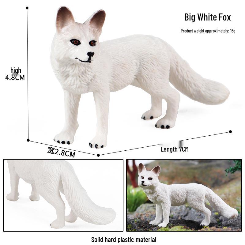 Realistic Polar Animal Toy Set: Polar Bear, Ferret, Reindeer, Seal, Orca, Arctic Hare, Walrus Figurines.