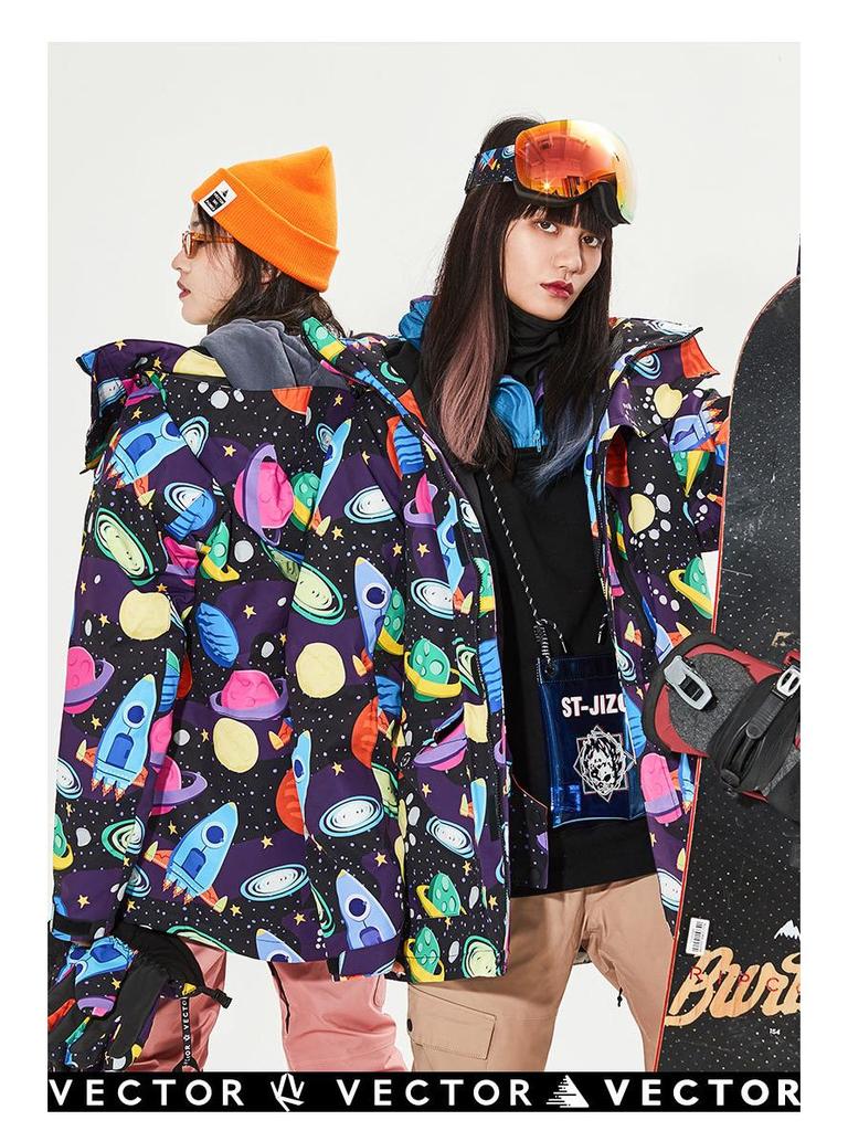 VECTOR Adult Ski Suit: Cold-Proof Winter Windproof Jacket and Pants Set for Men and Women