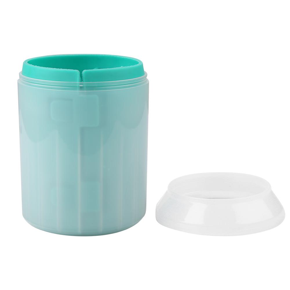 Removable Dog Paw Cleaner Cup Pet Cleaning Brush Cup Dog Foot Cleaning Cup Tool (Green)