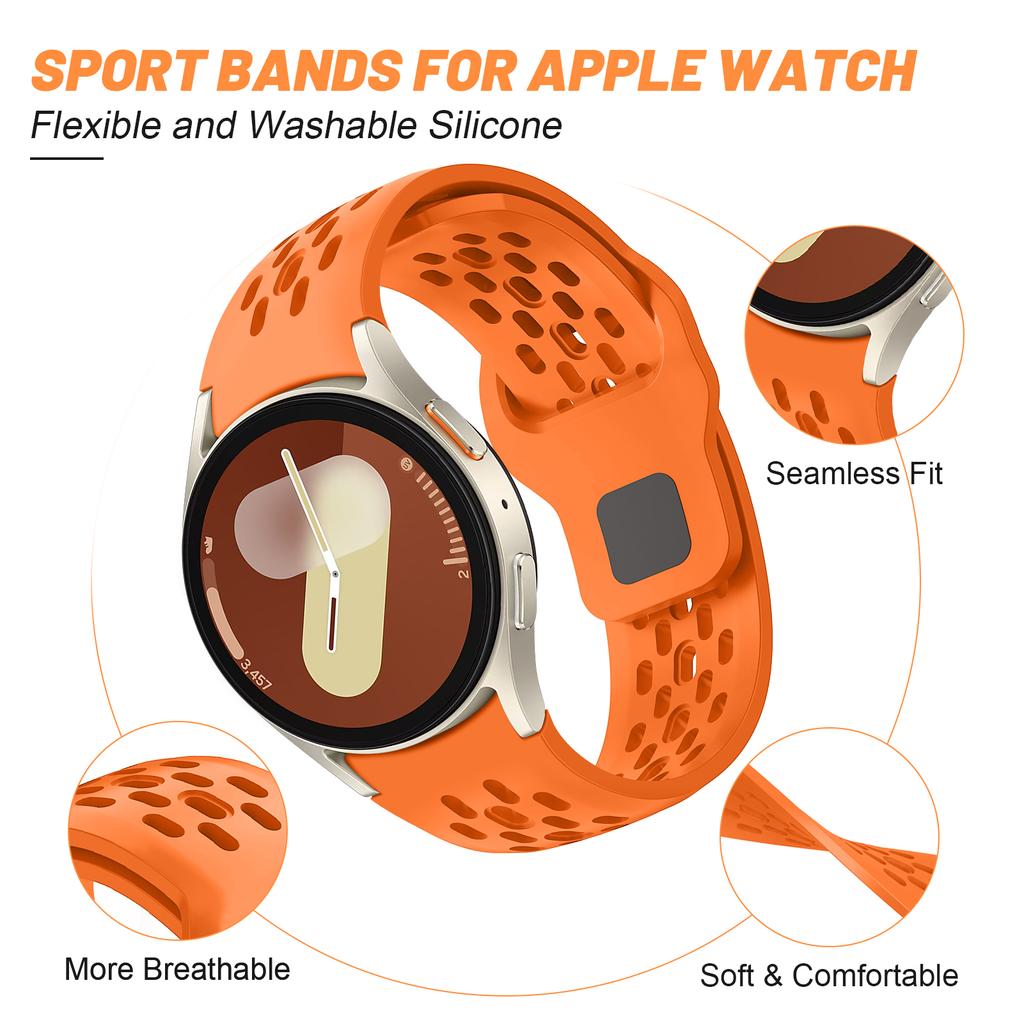 Dla Samsung Galaxy Watch 7 Pasek 4/5/6/FE/classic/Pro 44mm 40mm Sportowy pasek na nadgarstek Silikonowy correa Bransoleta Galaxy Watch 7 Pasek