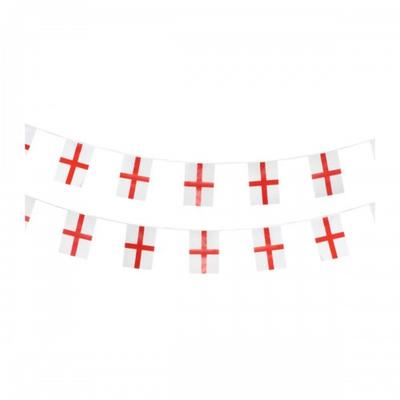 Rectangular Plastic England Flag Bunting