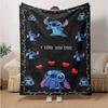 1pc Cute Stitch Printing Blanket - Soft, All-Season Throw for Living Room, Bedroom,Personalized Gift with Adorable Cartoon Design