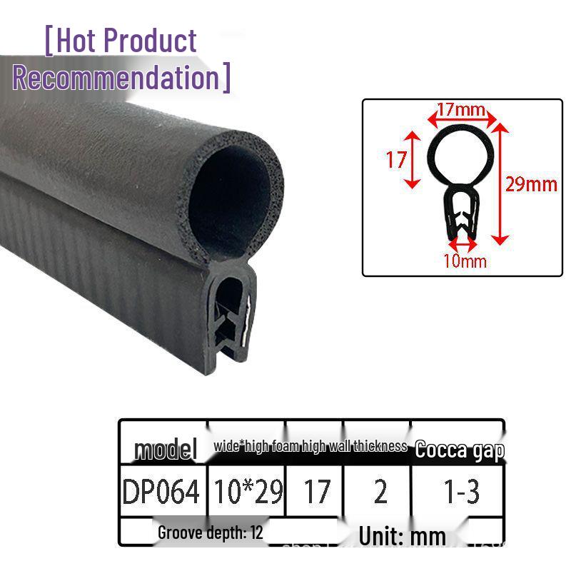 U-förmige Gummi-Schaumstoff-Dichtungsstreifen für Schränke und Autotüren