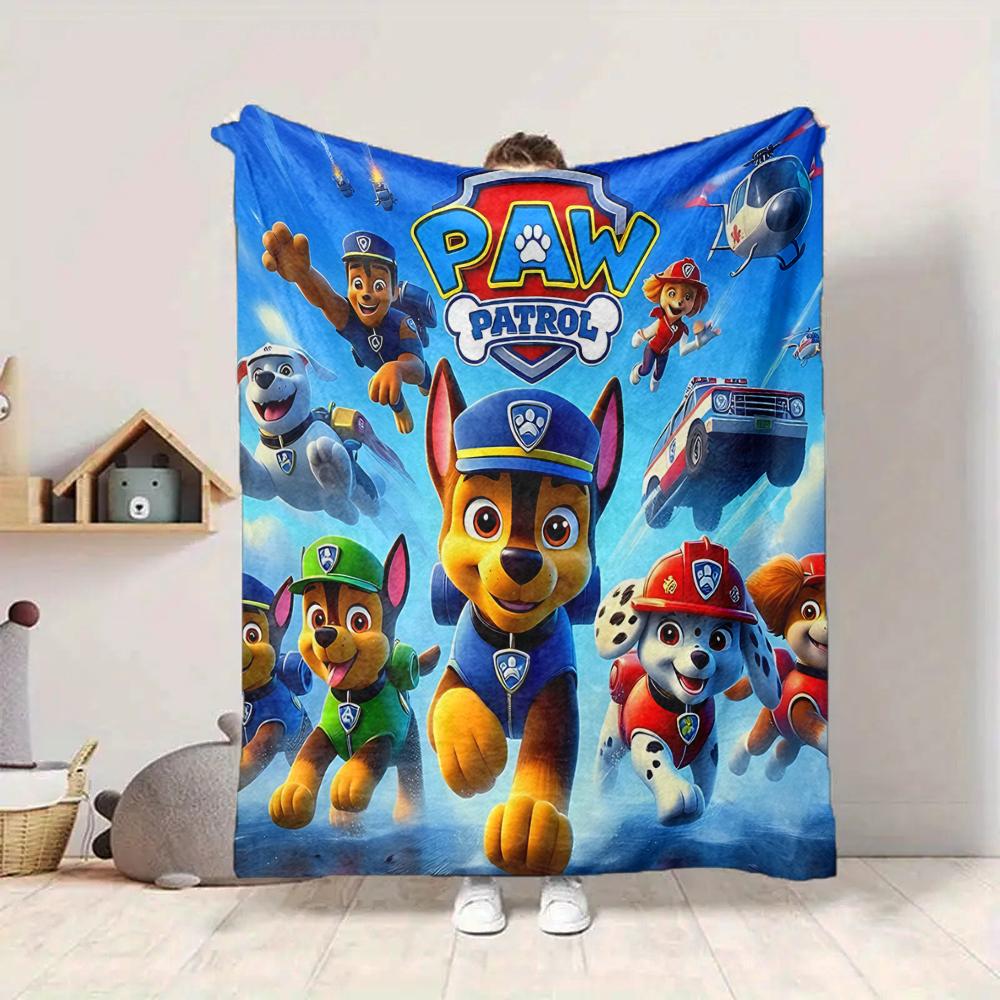 1Pc Paw Patrol Rescue Heroes Flannel Fleece Blanket Soft Warm Throw Blanket For Sofa Bed Couch Home Decor Travel Nap Blanket Xmas Gift Q1955