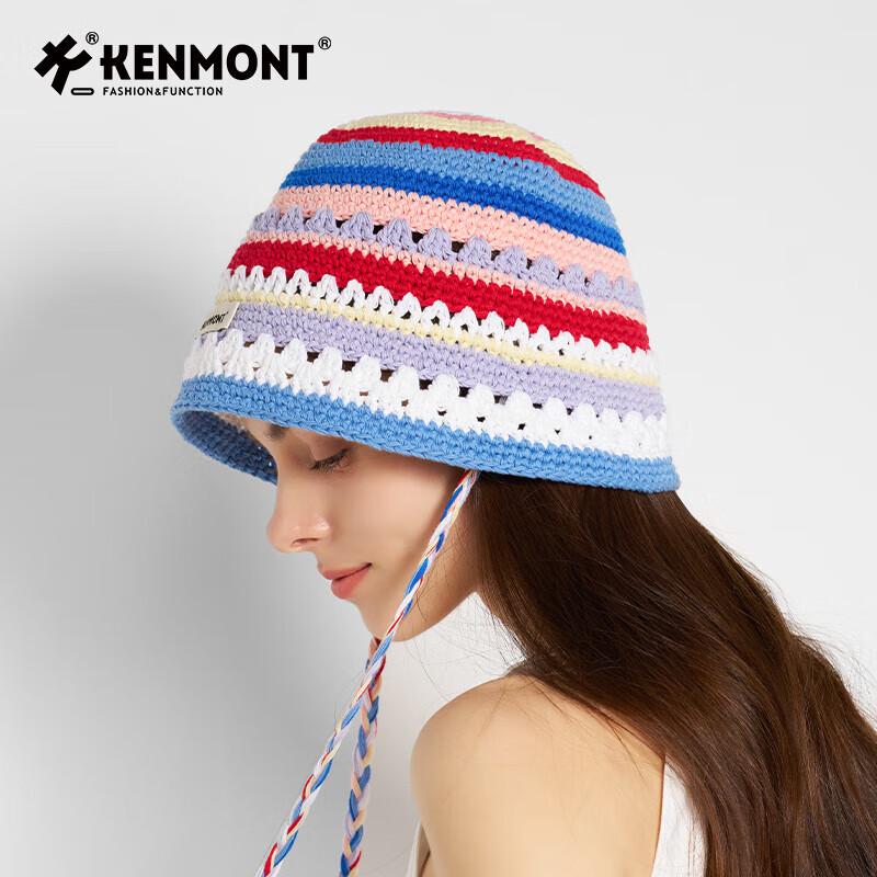 Женская складная шляпа-рыбака Kenmont с радужным плетением