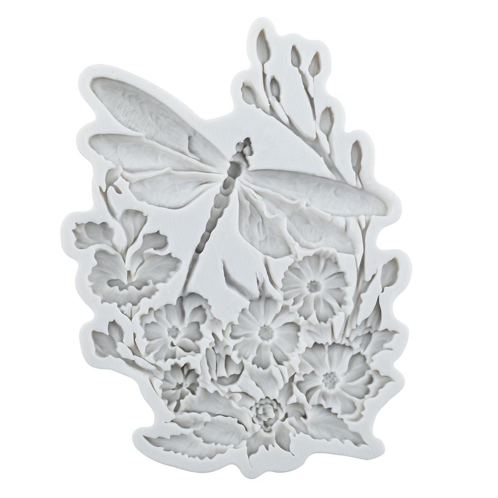 Dragonfly Silicone Molds Daisy Flower Fondant Mold Cake Decorating Tools Cupcake Topper Chocolate Candy Craft Gum Paste Polymer Clay