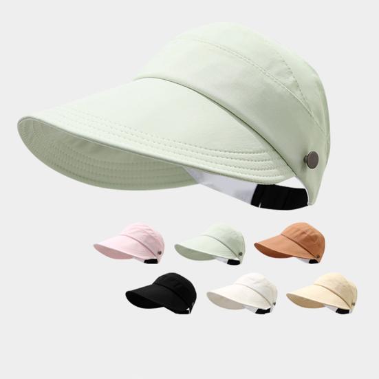 Empty Top Sun Hat for Women, Adjustable Straps Extended Brim Outdoor Hat, Lightweight Breathable Sun Protection Hat for Sports And Exercise