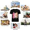 Tropical Hibiscus Print Casual Top Women's Loose Breathable Crew Neck T-Shirt Vacation Style Pure Cotton T-shirt