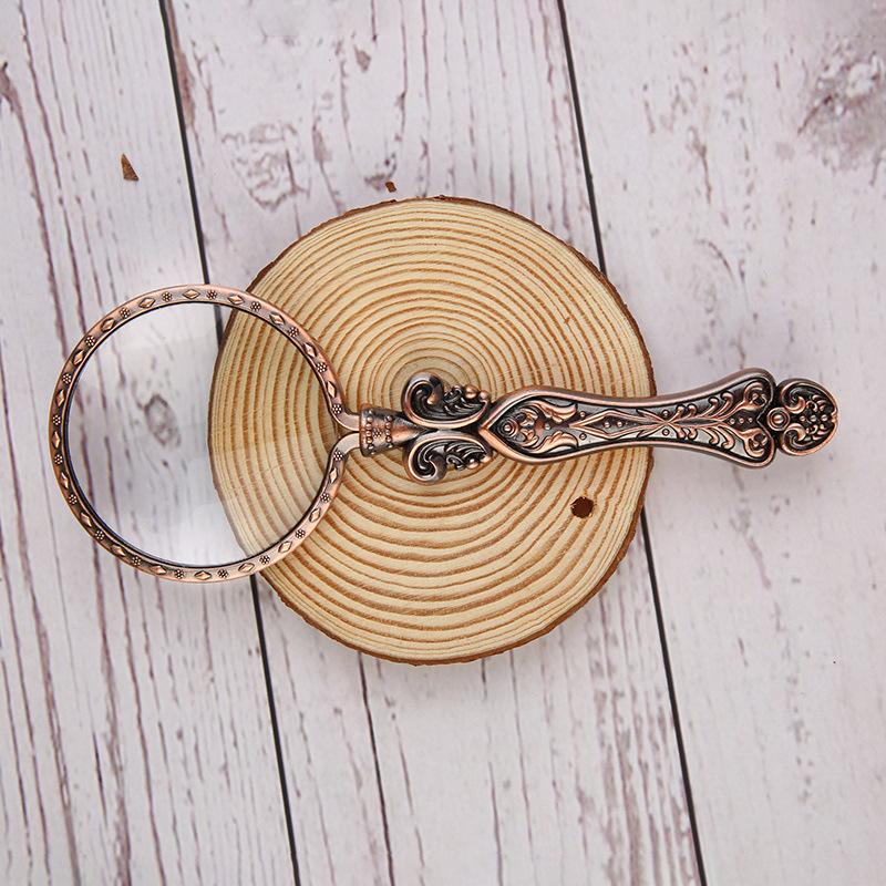 Vintage Metallgriff Leselupe, Tragbare Handlupe