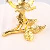 Ball Base Gold Sliver Tree Leaf Shape Metal Holder Sphere Stone Support