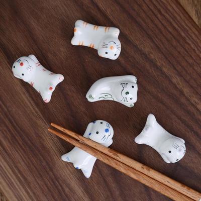 Nekomiko Ceramic Spoon Rest Chopstick Rest 5-Piece Set