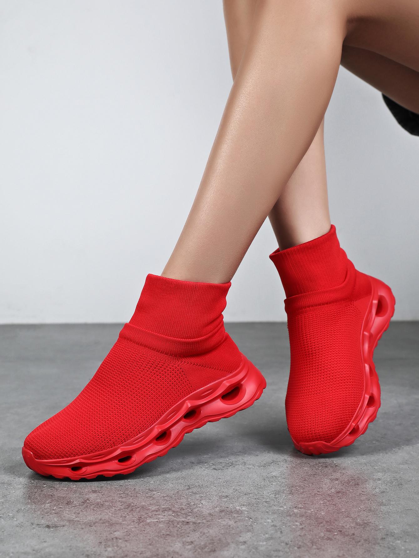 

Новые тканевые туфли женские прогулочные туфли мягкие нескользящие кроссовки для мам дышащая сетчатая обувь модная повседневная обувь 42 красный