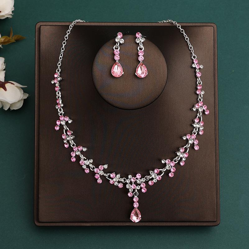 Korean Style Bridal Jewelry Set - Crown, Headband, Earrings, Necklace, & Hair Accessories for Wedding Dresses.