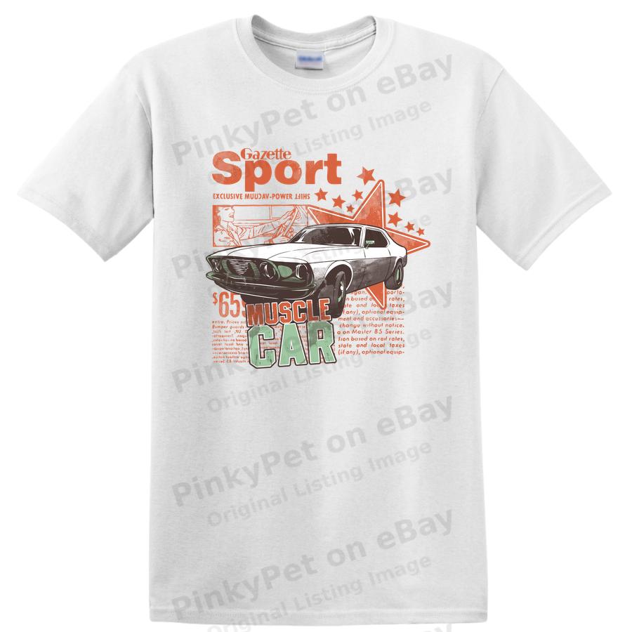 Muscle Car Retro Vintage Sport T Shirt Graphic Tee for Car Enthusiasts