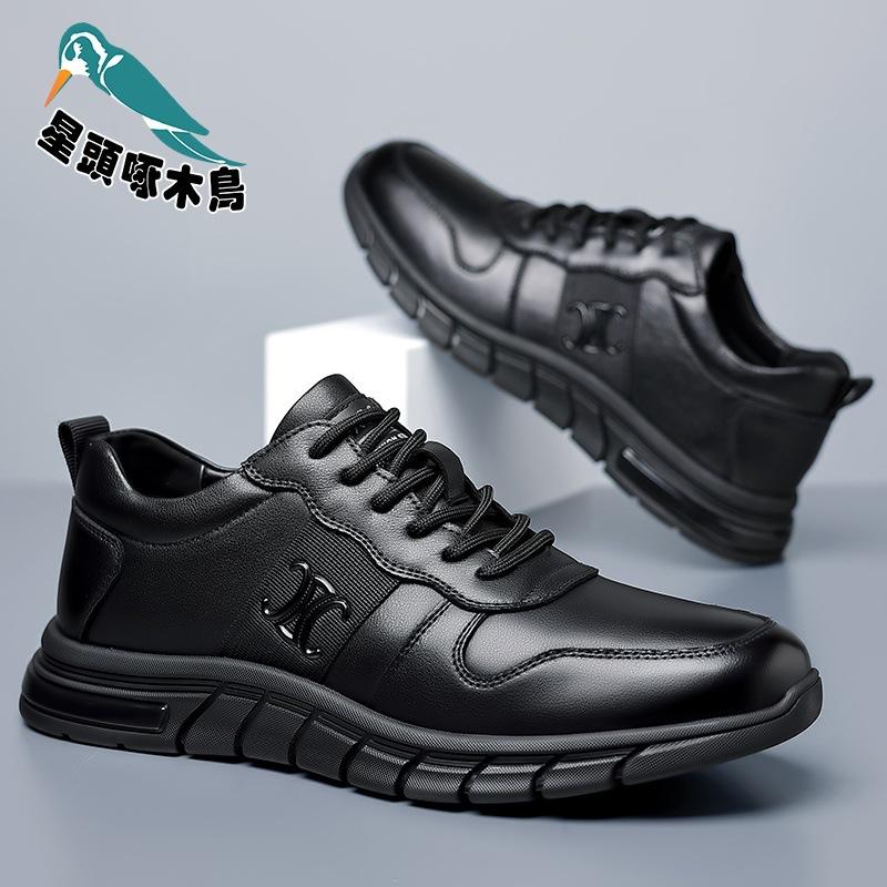 

Star-headed woodpecker sports leather shoes cowhide business luxury platform men s shoes shoes 44