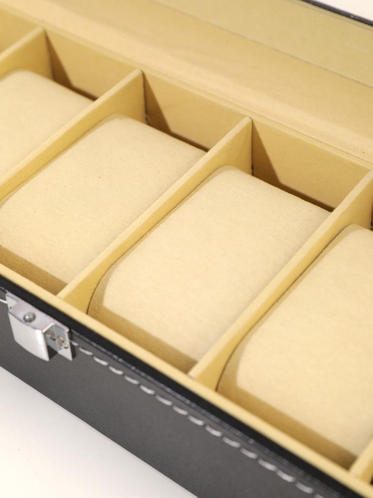 6 Slots Wrist Watch Box Watch Holder Storage Case Organizer PU Leather Watch Display Box regalos para hombre