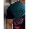 Men's 3D Printed Tropical Octopus Pattern T-shirt Trendy Printed Short-sleeved Breathable Polyester Round Neck Casual Style