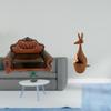 Miniature Sofa Couch Single Chair Model DIY Accessory Furniture Room for Micro Landscape Gift