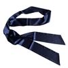 Navy Blue Solid Silk Ribbon Belt with Skirt Decoration