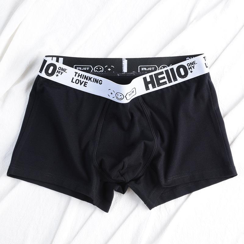 4pcs Men's Underwear Men's Boxer Shorts Mid Waist Comfortable Breathable Shorts Trendy Four Cornered Underwear Boxer Brief