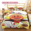 Anpanman Playful Bedding Set Duvet Cover Pillowcase No Filler, Soft Home Bedroom Decor, Perfect Gift for Fans.chl