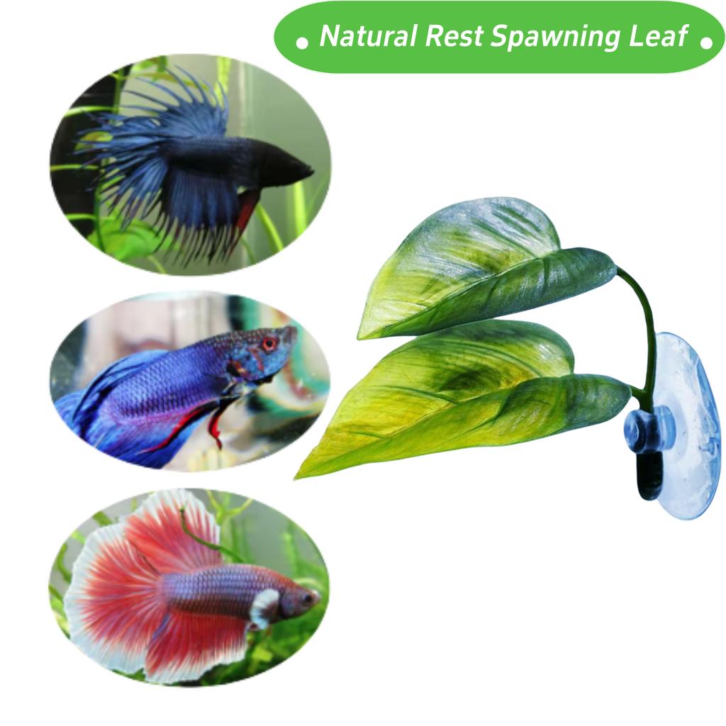 Decoração de Aquário para Animais de Estimação Peixes Betta Relaxar Brincar Plantas Folha Decoração de Aquário Desova de Peixes Folha Artificial Ornamental Rede