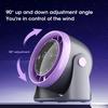 100-Speed USB Rechargeable Desktop/Wall Fan with Digital Display, Turbo Air Circulator for Home/Office Cooling