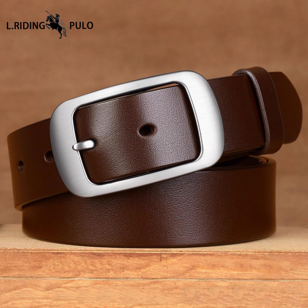 The First Layer of Pure Cowhide Belt Men's Casual Handmade Belt Men's Leather Pin Buckle Genuine Retro Jeans Belt Trend