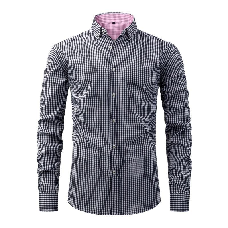 Chemise Habillée Anti-froissage Année Après Année pour Homme Coupe Régulière Manches Longues Chemise Résistante aux Froissures
