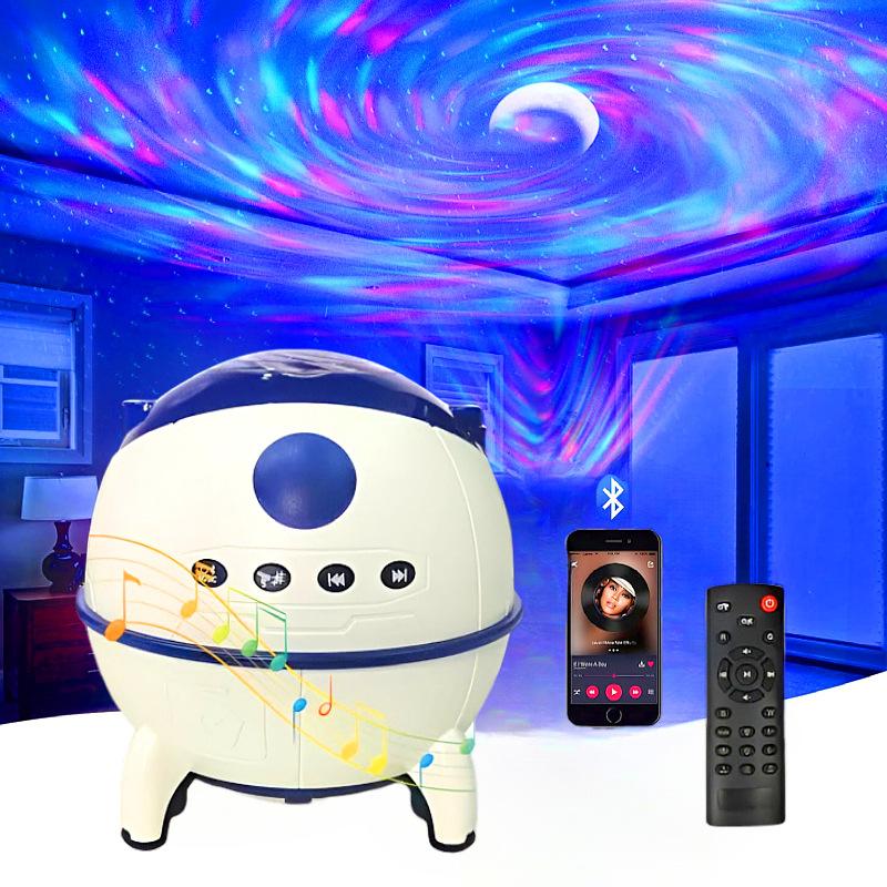 

Творческий проектор Aurora Light Bluetooth-динамик Space Cabin Night Lights для украшения спальни синий