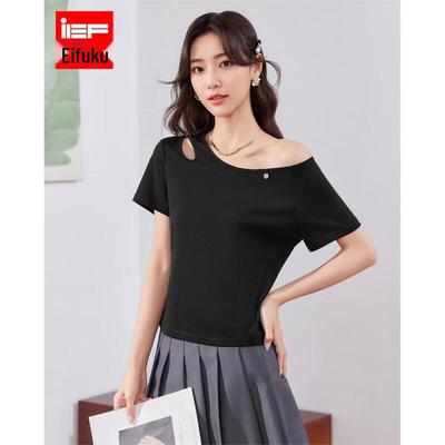 IEF Koreanischer Stil Ein-Schulter-Schlankmacher-Top