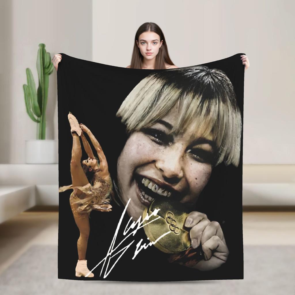 Alysa Liu American Figure Skater Blanket Flannel Throw Blanket For Sofa Home Soft Cozy Custom Quality Bedspread Present