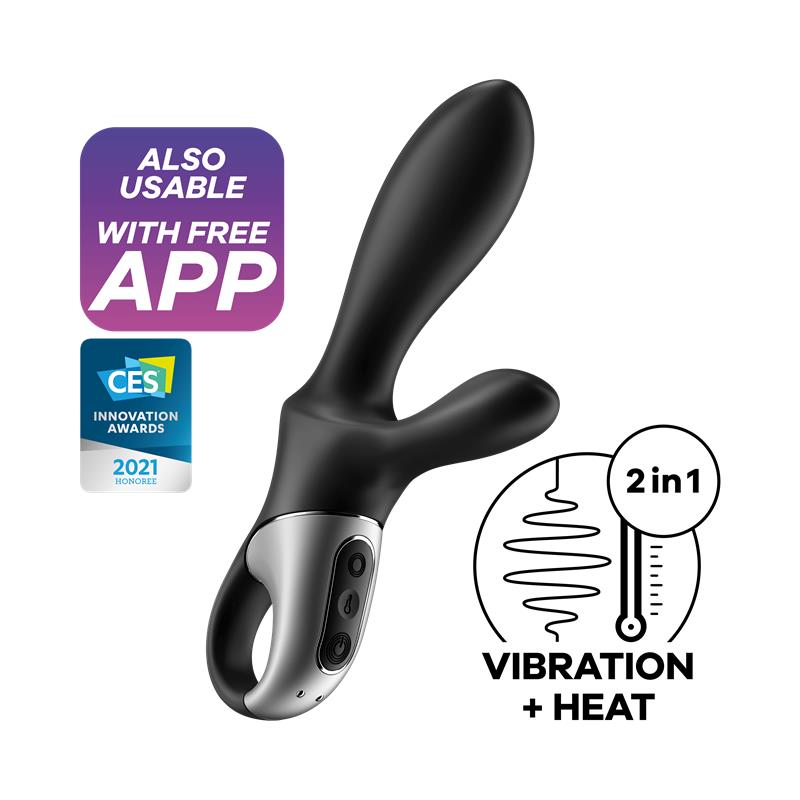 Heat Climax Vibrator with APP G-Spot, P-Spot and Perineum Heating Function USB Magnetic