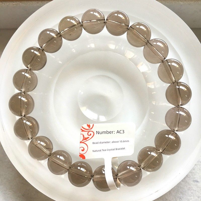 

Натуральный браслет из чайного кристалла, браслет из цитрина, женский браслет из дымчатого кристалла, мужской браслет из чайного кристалла, кристальные украшения, подарок, одна вещь - одно фото