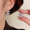 Exquisite Zircon Double C Ear Cuffs: Versatile, Fashionable Earrings for Women