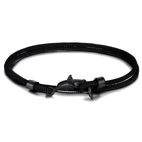 Black Cute Little Dolphin Hand Rope Small Fresh Animal Color Multi-Layer Adjustable Men'S And Women'S Bracelets