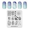 kads Fashion 073 Nail Stamping Plates Nail Art DIY Design Stamp Template Water Ripple Flower Shape Ripple Design For Nails