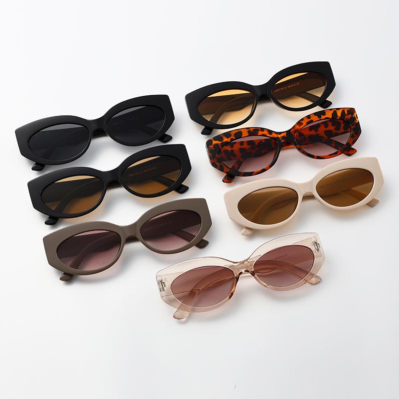 Oval Frame Sunglasses Fashion New Retro Cat Eye Sun Glasses Brand Design UV400 Shades Eyewear Women Goggles Female
