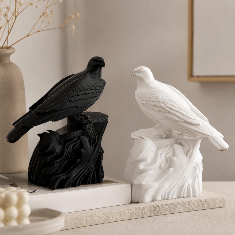 Gothic Style Simulation Crow Model Seagull Crow Ornaments Raven Prop Crow Statue Halloween Decor