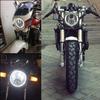 MOVOTOR CB400SF Headlight with DRL Function and Squid for CB Series Motorcycles 7-inch Rings, High/Low Beam, Chrome, (1 Piece)