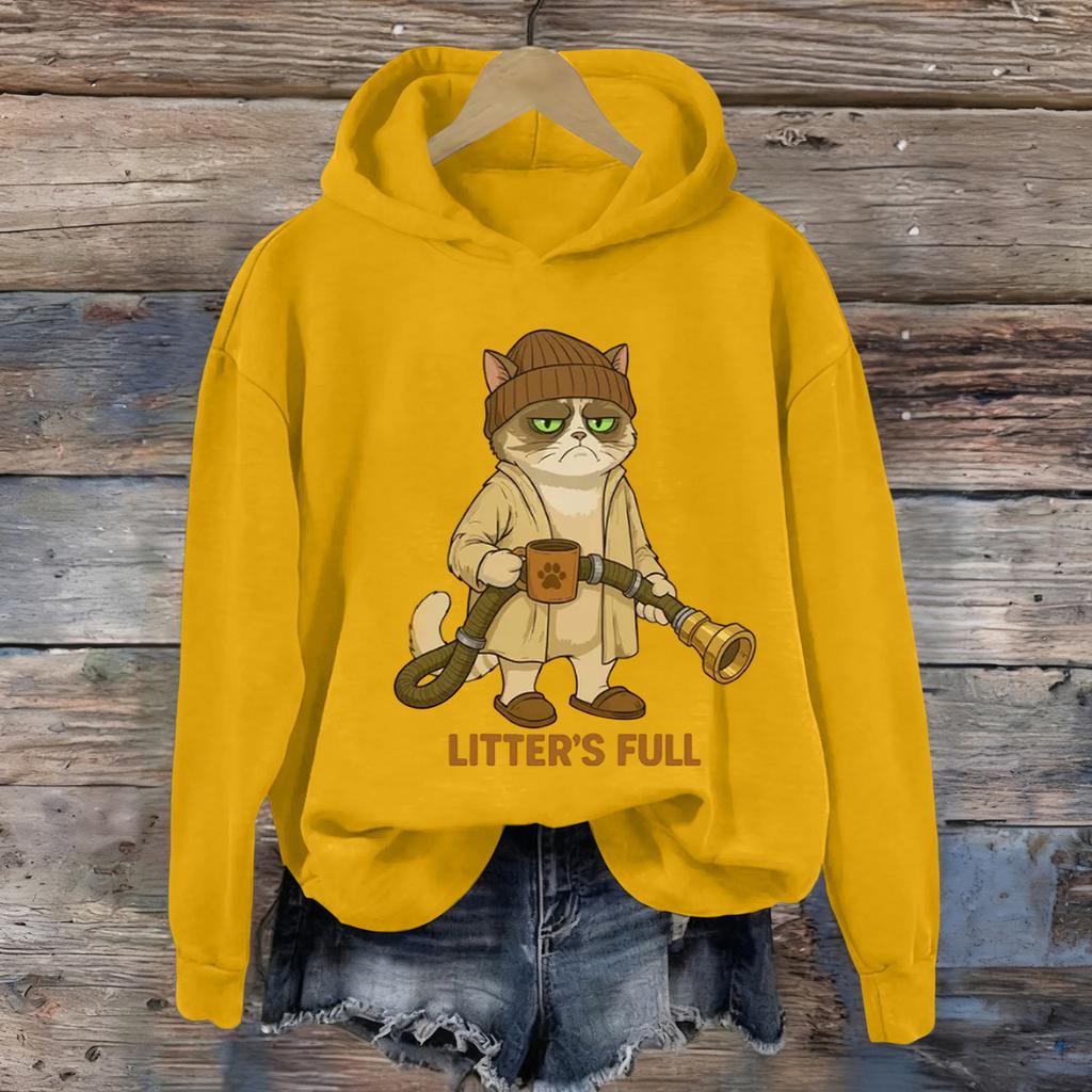 Women's Fashion Daily Versatile Casual Sweatshirts Long Sleeve Hooded Top Sweatshirts